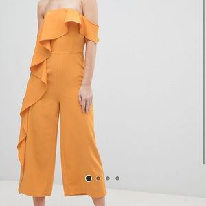 Off shoulder culotte jumpsuit